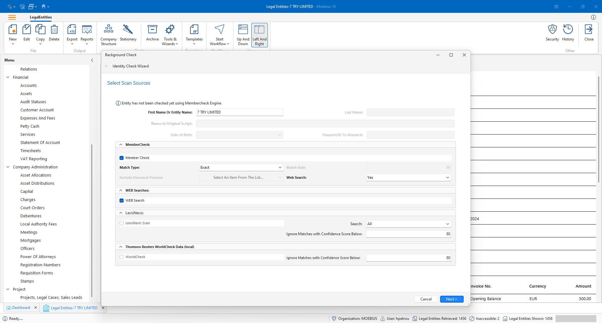 screenshot of Moebius Software